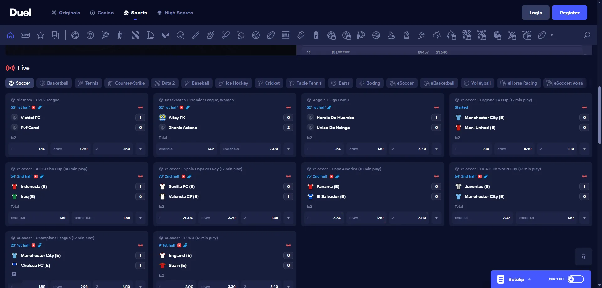Duel Casino apuestas deportivas en criptomonedas Ecuador